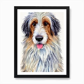 Bergamasco Sheepdog 3 Watercolour Dog Art Print