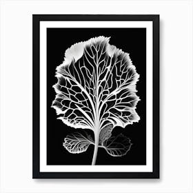 Lettuce Leaf Linocut 1 Poster