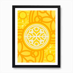 Geometric Glyph in Happy Yellow and Orange n.0011 Art Print