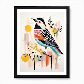 Bird Painting Collage Cuckoo 3 Art Print