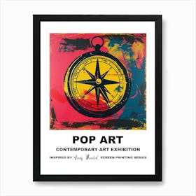 Poster Compass Pop Art 1 Art Print