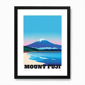 Mount Fuji Japan 1 Colourful Travel Poster Art Print