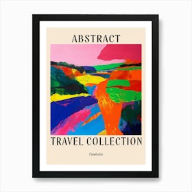 Abstract Travel Collection Poster Cambodia 1 Art Print