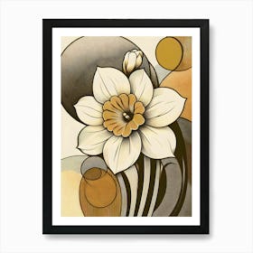 Daffodil  In Boho Art Art Print