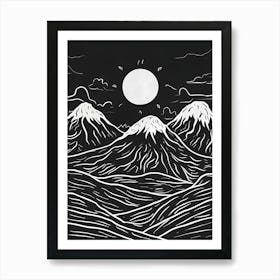 Mountains In The Sky 4 Art Print