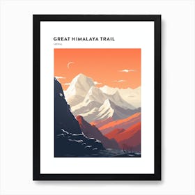 Great Himalaya Trail Nepal 1 Hiking Trail Landscape Poster Art Print