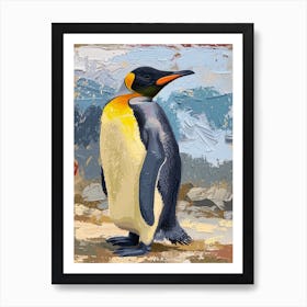 King Penguin Ross Island Colour Block Painting 1 Art Print