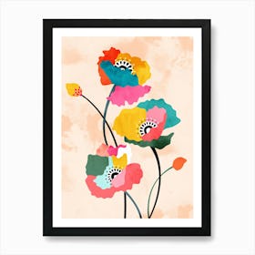 Dopamine Floral Art Print