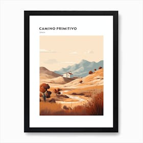 Camino Primitivo Spain 2 Hiking Trail Landscape Poster Art Print