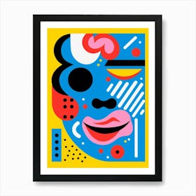 Swirl Abstract Face 1 Art Print