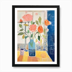 Flower Painting Fauvist Style Rose 4 Art Print