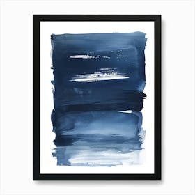 Blue Abstract Painting 3 Art Print