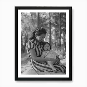 Untitled Photo, Possibly Related To Young Indian Mother And Baby, Blueberry Camp, Near Little Fork Art Print