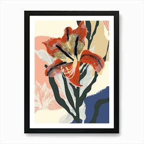 Colourful Flower Illustration Amaryllis 5 Art Print