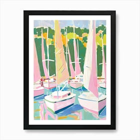 Sailboats 3 Art Print