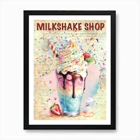 Milkshake Shop Art Print