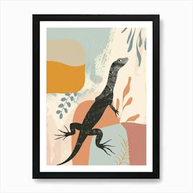 Lizard Abstract Modern Illustration 3 Art Print