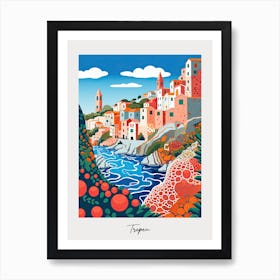 Poster Of Tropea, Italy, Illustration In The Style Of Pop Art 2 Art Print