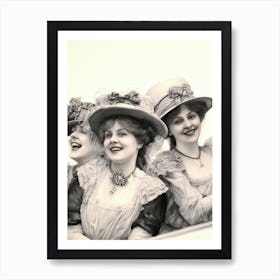 Titanic Ladies Black And White 3 Art Print
