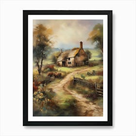 Printable Wall Art, Vintage Landscape, Farmhouse Wall Decorations, Vintage Landscape Oil Painting.3 1 Art Print