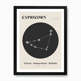 Astrology Constellation - Capricorn Art Print