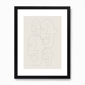 Abstract Faces Art Print
