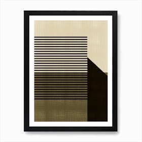 Modern Abstract Brown And Black B Art Print