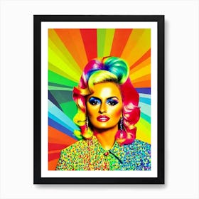 Paulina Rubio Colourful Pop Art Art Print