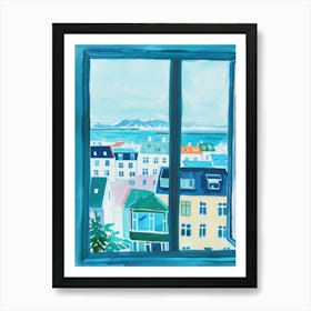 Travel Poster Happy Places Reykjavik 4 Art Print