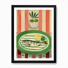 Perch Italian Still Life Painting Art Print