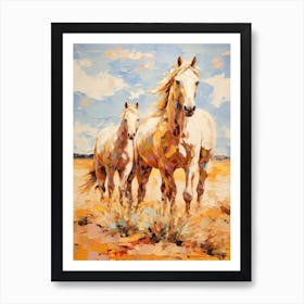 Horses Painting In Pilbara Western, Australia 2 Art Print