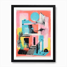 A House In Sydney, Abstract Risograph Style 4 Art Print