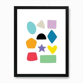 Rainbow Shapes Art Print