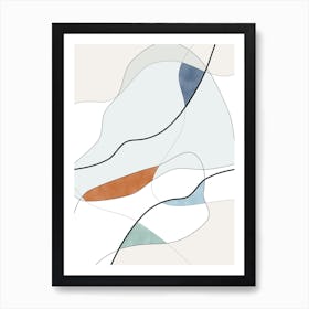 Neutral Lines and Shapes No.1 Art Print