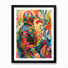 Matisse Inspired, Knight On Horseback, Fauvism Style Art Print