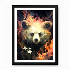 Fire Bear 1 Art Print