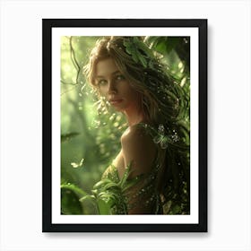 Fairy Girl In The Forest 1 Art Print