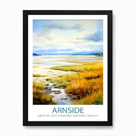 Arnside Aonb Print Area Of Outstanding Natural Beauty Art Arnside Knott Poster Cumbria Coastline Wall Decor Uk Nature Reserve Artwork 1 Art Print