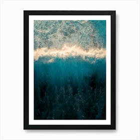 Sea Wave, Above, Oil Painting Art Print