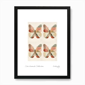 Cute Animals Collection Butterfly 3 Art Print