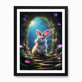 Rabbit In The Forest 1 Art Print