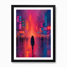 Elena Tupiga Person Painting Of Hong Kong City By Person In T 6736f796 D739 4373 8e27 204b0dba238c 1 Art Print