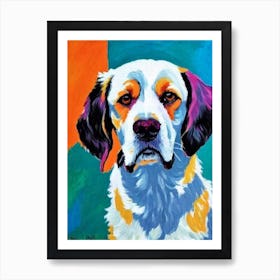 English Setter 4 Fauvist Style Dog Art Print