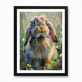 Mini Lop Rabbit Painting 3 Art Print