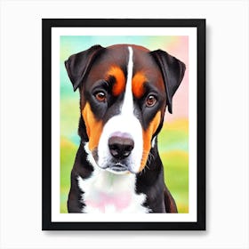 Entlebucher Mountain Dog 4 Watercolour Dog Art Print