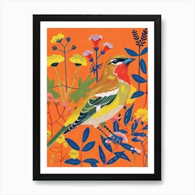 Spring Birds Cedar Waxwing 1 Art Print