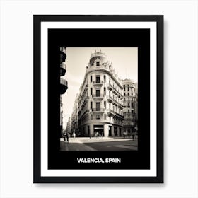 Poster Of Valencia, Spain, Mediterranean Black And White Photography Analogue 3 Art Print