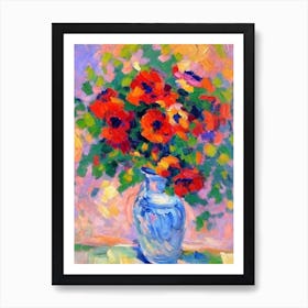 Anemone  Matisse Style Flower Art Print