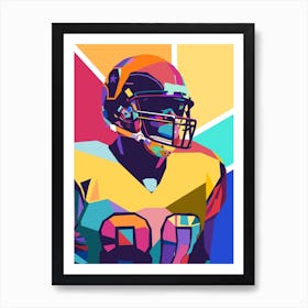 American Football Pop Art 21 Art Print