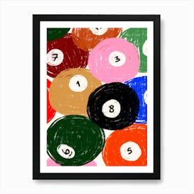 Pool Balls Art Print Art Print